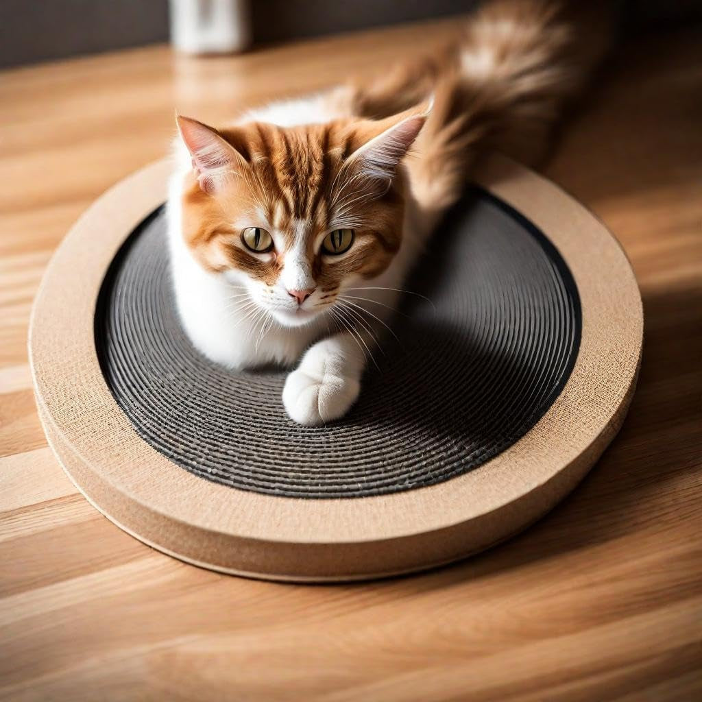 - Cat Scratch Pads Round, Cat Scratcher Cardboards, Refill, Replacement, Insert - 3 Pack